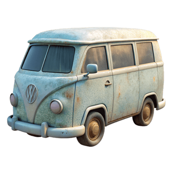 extraordinary vintage White Van Transparent Background exclusive png
