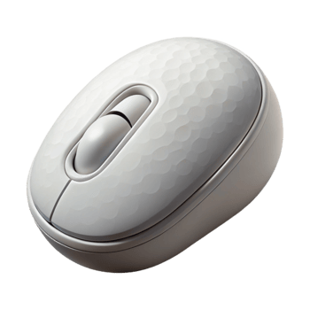 elegant abstract White Wireless Mouse with Scroll Wheel Top Angle Cutout exclusive png