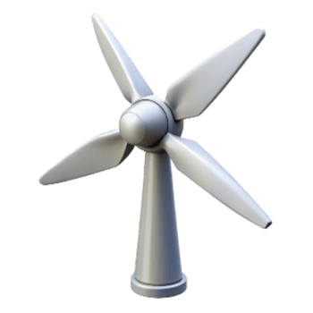 beautiful artistic Wind Turbine Blades Rotating Isolated Cutout high quality png