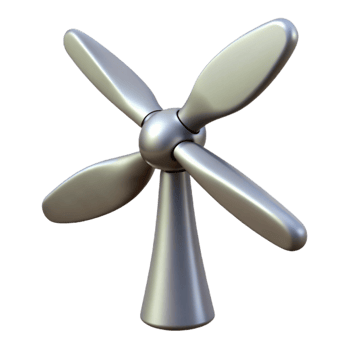 magnificent modern Wind Turbine Blades Rotating Isolated Cutout genuine png