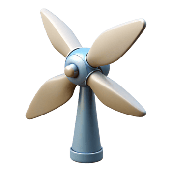 extraordinary classic Wind Turbine Blades Rotating Isolated Cutout premium png