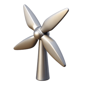 stunning modern Wind Turbine Blades Rotating Isolated Cutout png