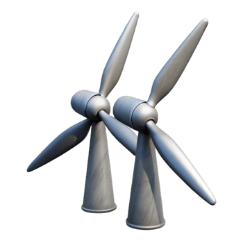 wonderful minimalist Wind Turbine Blades Static View Isolated Element high resolution png