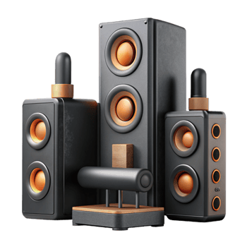 stunning abstract Wireless Home Theater System Black Speakers Cutout authentic png