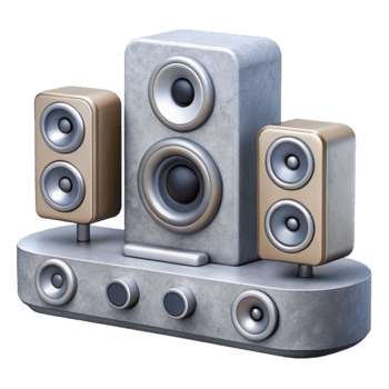 magnificent rustic Wireless Home Theater System Black Speakers Cutout png
