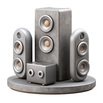 stunning minimalist Wireless Home Theater System Black Speakers Cutout high quality png