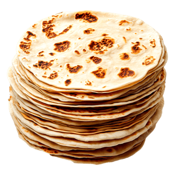 Stack of Soft and Fluffy Flatbreads png