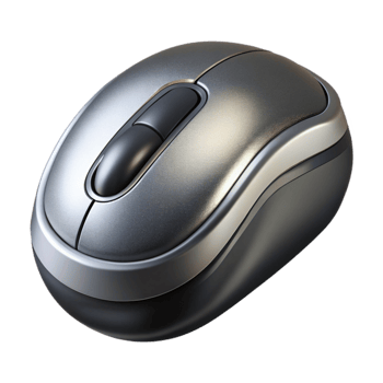 vibrant artistic Wireless Mouse Black and Silver Isolated Element png