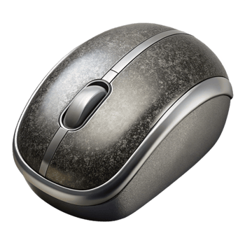 magnificent traditional Wireless Mouse Black and Silver Isolated Element high quality png