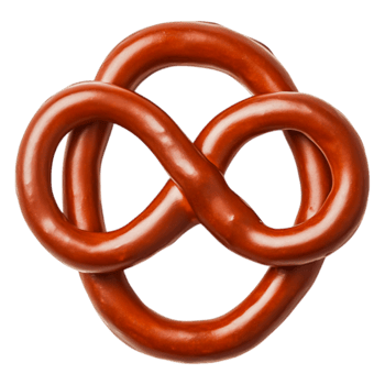 Soft Pretzel Knot Shaped Snack on with Texture Detail png