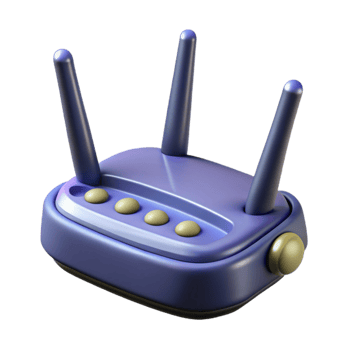 wonderful minimalist Wireless Router Multiple Antennas Top View Isolated genuine png