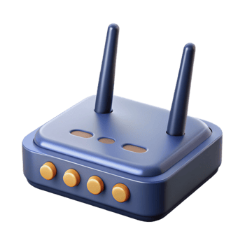 impressive modern Wireless Router Single Antenna Front View Cutout original png