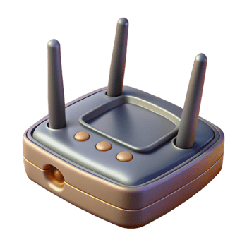 extraordinary vintage Wireless Router Top View Transparent Background Cutout high resolution png