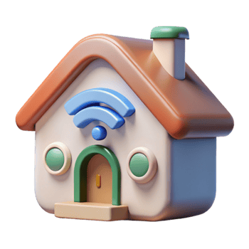 magnificent minimalist Wireless Smart Home Network Illustration Transparent Background exclusive png
