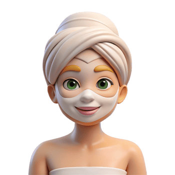 dramatic artistic Woman Applying Face Mask Spa Treatment Isolated high resolution png