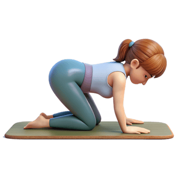 elegant contemporary Woman Doing Yoga Child's Pose Cutout high resolution png