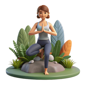 extraordinary vintage Woman Doing Yoga in Studio Cutout high resolution png
