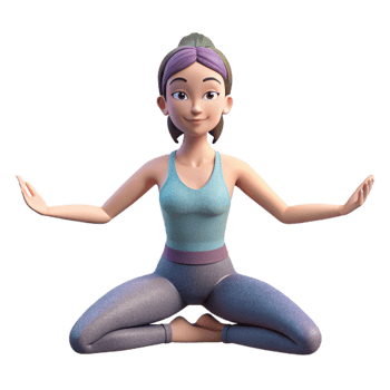 wonderful creative Woman Doing Yoga in Studio Cutout genuine png