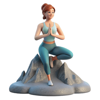 stunning modern Woman Doing Yoga on Beach Cutout high quality png