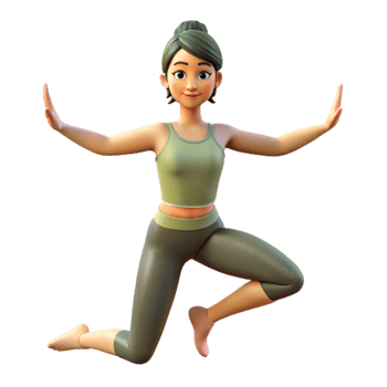 wonderful minimalist Woman Doing Yoga Pose Cutout on Transparent Background genuine png