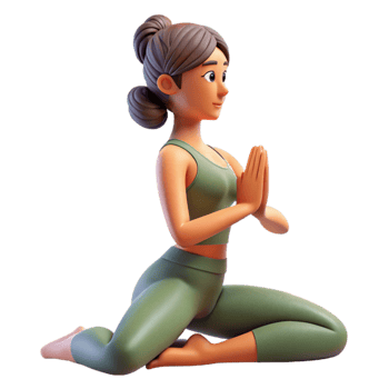 vibrant artistic Woman Doing Yoga Pose Cutout on Transparent Background detailed png
