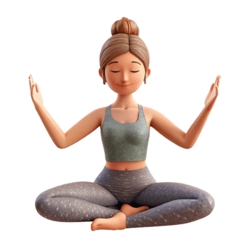impressive classic Woman Doing Yoga Pose Cutout on Transparent Background professional png