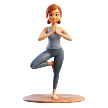 beautiful contemporary Woman Doing Yoga Tree Pose Cutout genuine png