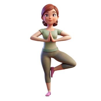 dramatic rustic Woman Doing Yoga Tree Pose Cutout png