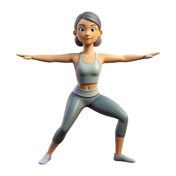 stunning minimalist Woman Doing Yoga Warrior Pose Transparent Background original png
