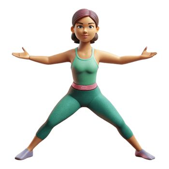 stunning rustic Woman Doing Yoga Warrior Pose Transparent Background high quality png