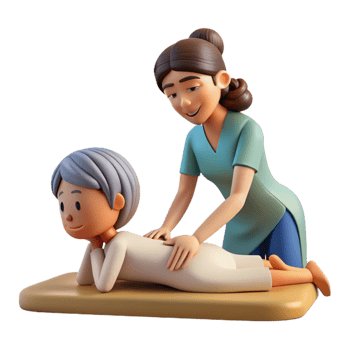 stunning minimalist Woman Getting Massage Side View Isolated detailed png