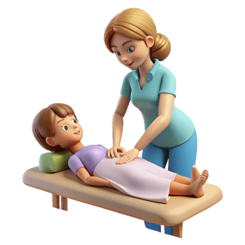 beautiful abstract Woman Getting Massage Side View Isolated high resolution png