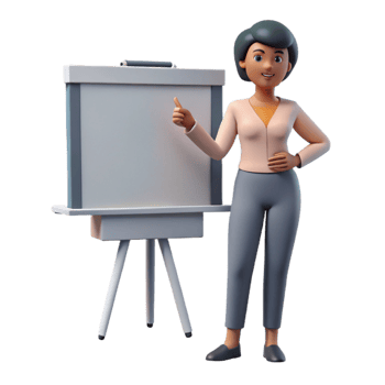 dramatic minimalist Woman Giving Presentation Silhouette Cutout premium png