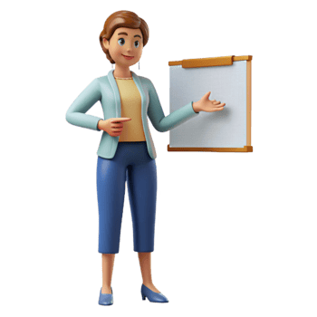 elegant vintage Woman Giving Presentation Transparent Element genuine png