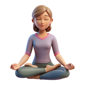 magnificent minimalist Woman Meditating Lotus Pose Isolated genuine png