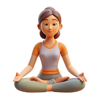 dramatic rustic Woman Meditating Isolated with Warm Light authentic png