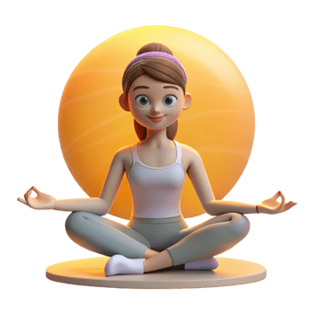 wonderful vintage Woman Practicing Yoga at Sunrise Isolated Element exclusive png