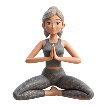 wonderful artistic Woman Practicing Yoga Pose Silhouette Cutout Element original png