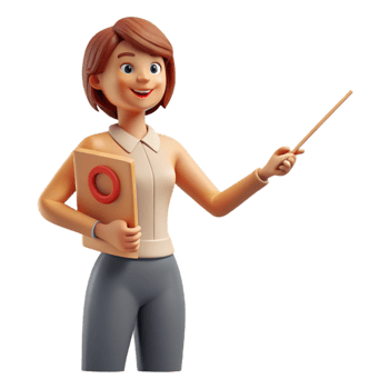 impressive traditional Woman Presenting with Pointer Side View Cutout high quality png