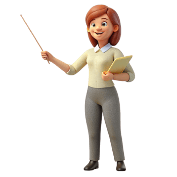 wonderful rustic Woman Presenting with Pointer Side View Cutout high quality png