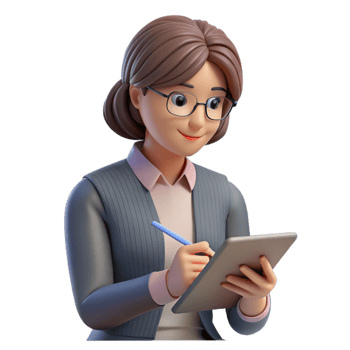 beautiful contemporary Woman Taking Notes During Online Meeting Cutout Element high resolution png
