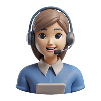magnificent minimalist Woman Using Headset for Online Meeting Cutout Element original png