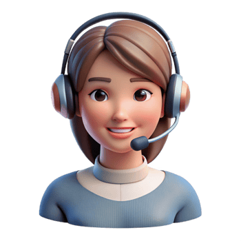 stunning traditional Woman Using Headset for Online Meeting Cutout Element detailed png