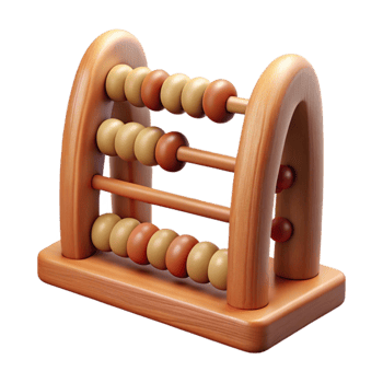 magnificent creative Wooden Abacus Front View Transparent Background high quality png