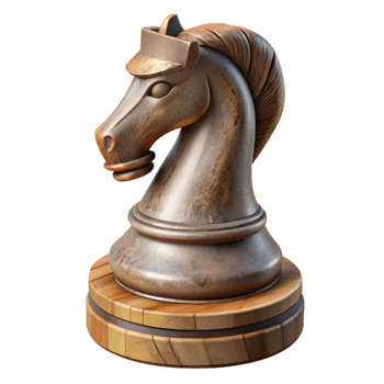 extraordinary contemporary Wooden Chess Piece Knight Isolated on Transparent Background authentic png