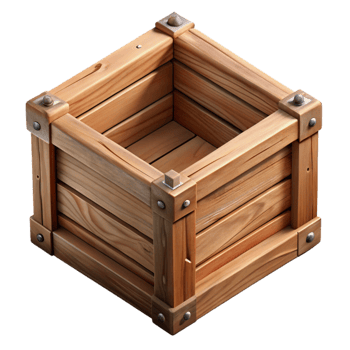 stunning vintage Wooden Crate Top View Cutout original png