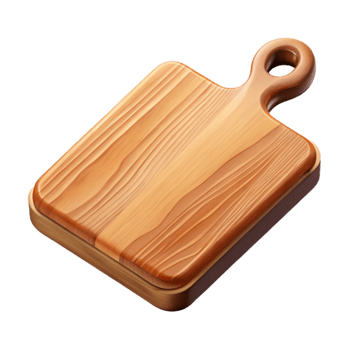 elegant vintage Wooden Cutting Board Top View Isolated exclusive png