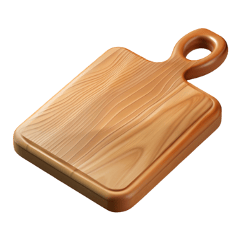 elegant contemporary Wooden Cutting Board with Knife Transparent Background original png