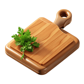 stunning creative Wooden Cutting Board with Knife Transparent Background professional png