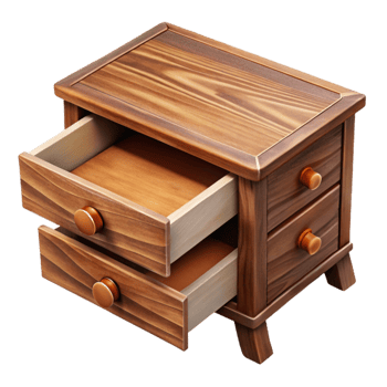 impressive rustic Wooden Desk Drawer Open Top View Cutout high resolution png